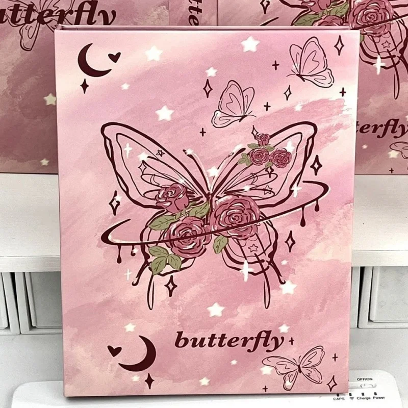 A5 Cute Butterfly Photo Card Album Loose-leaf Cover Super Hard Star Kpop Photo Album Photocards Binder Cover Collect Book School