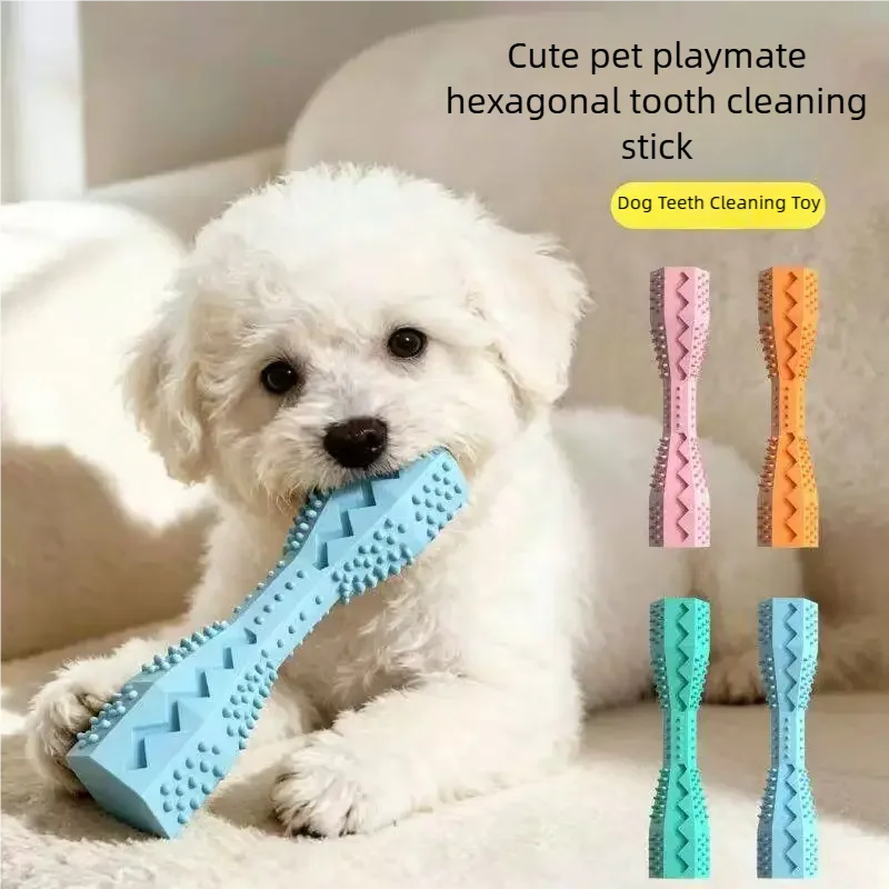 Dog Toothbrush Durable Dog Chew Toy Stick Soft Rubber Tooth Cleaning Point Massage Toothpaste Pet Toothbrush Molar Pet Supplies