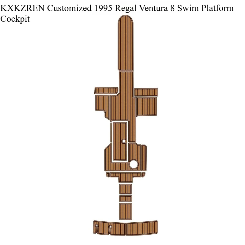 

KXKZREN Custom 1995 Regal Ventura 8 Swim Platform Cockpit EVA Foam Marine Decking Sheet Mat Self Adhesive Motorboat Vehicle Pad