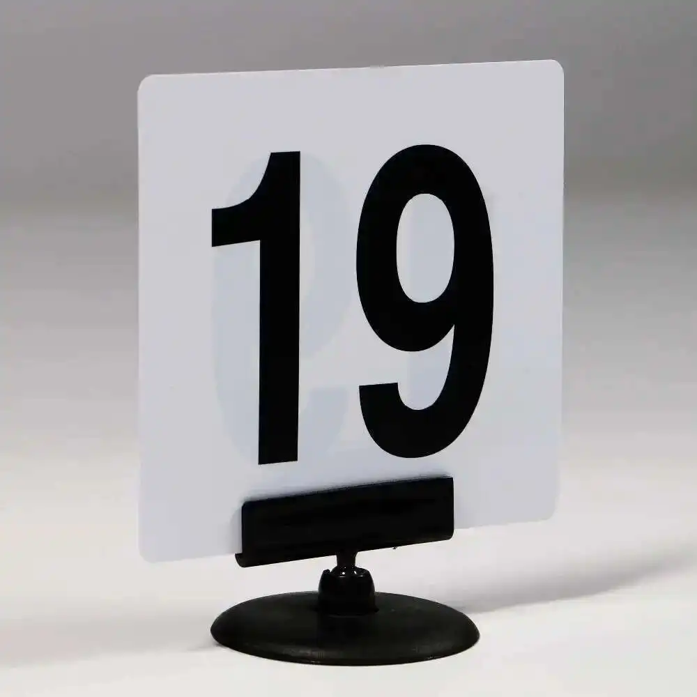 100*95mm Drink Store Digital Number Seat Card Desk Sign Signage Label Plate Pvc Restaurant Table Serial Number Tags Plastic Sign