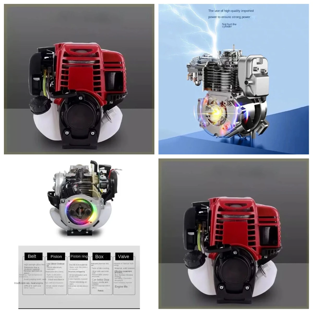 GX35 140cc 4-Stroke Engine, High Torque Petrol Motor for Lawn Mower Brush Cutter Outdoor Tools