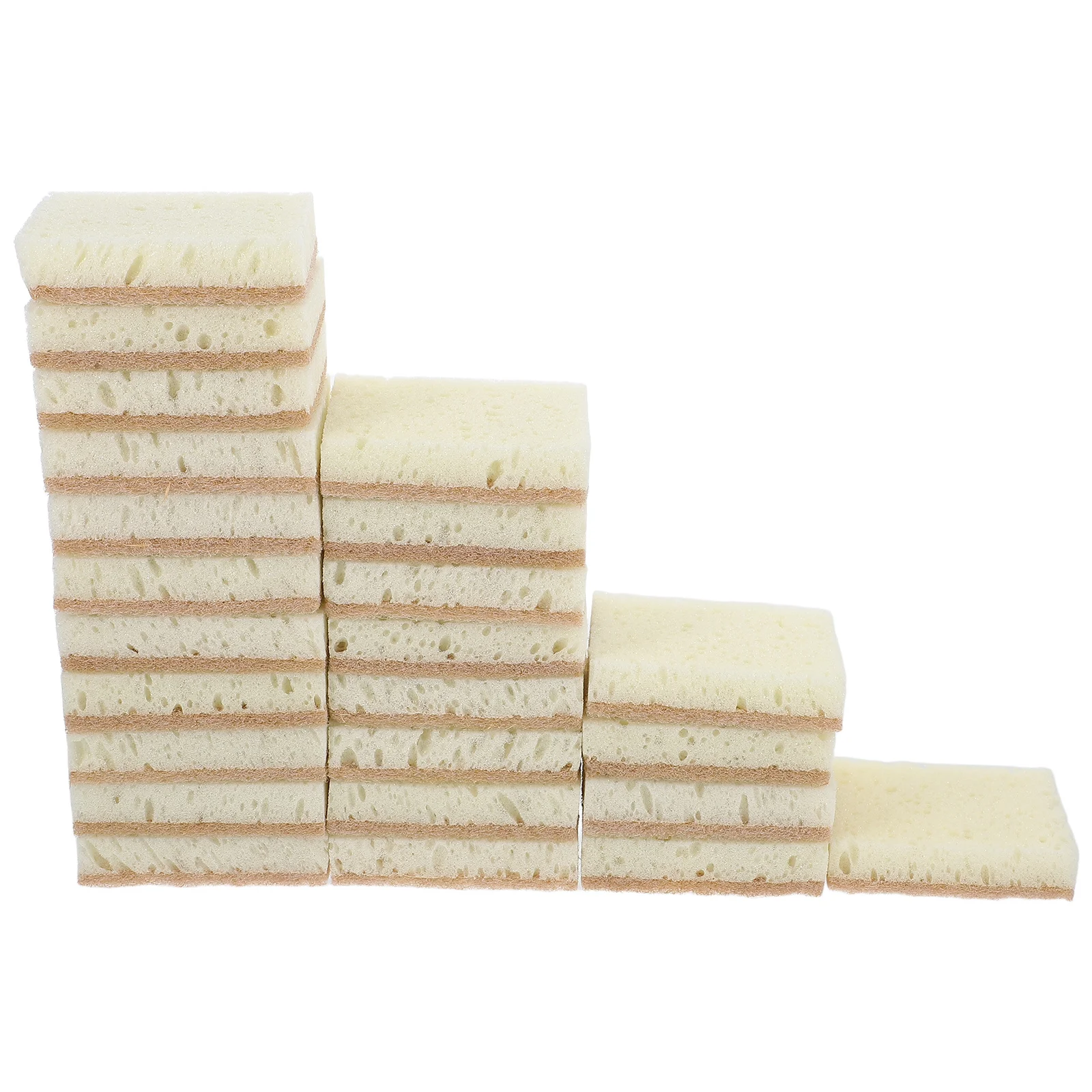 

24Pcs Sponge Kitchen Scrubber Non Scratch Multi Purpose Cleaning Sponges Household Dishwashing Scrubber Reusable