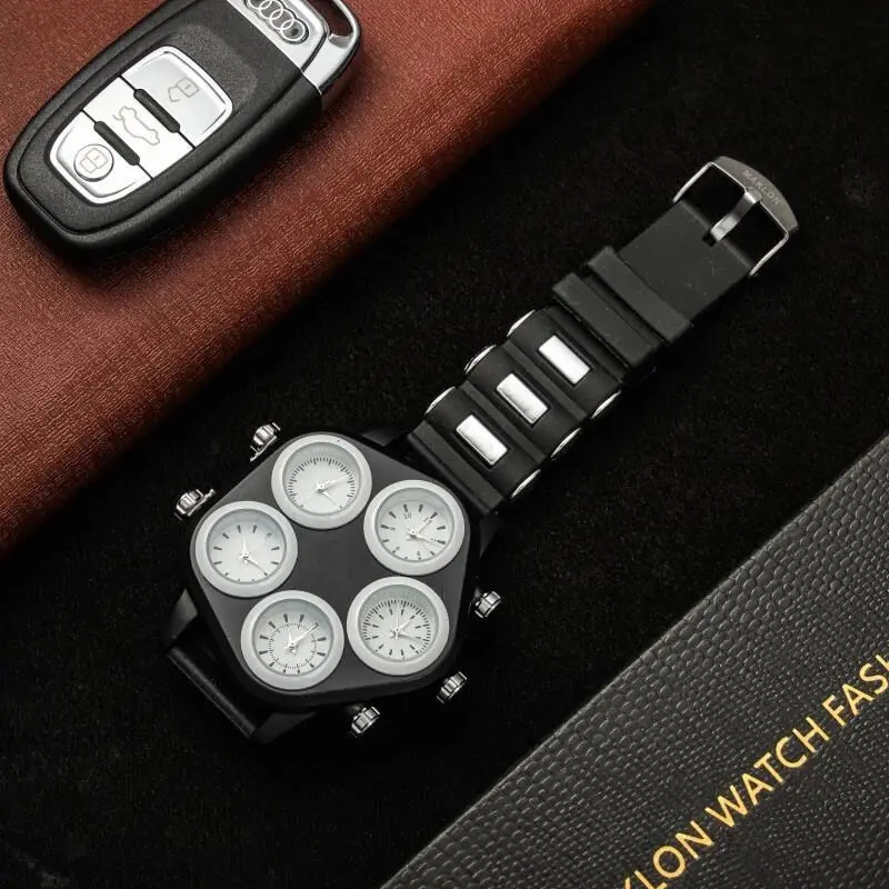 

wrist watches for man European and American hip-hop punk with large dial multifunctional personalized man watches luxury