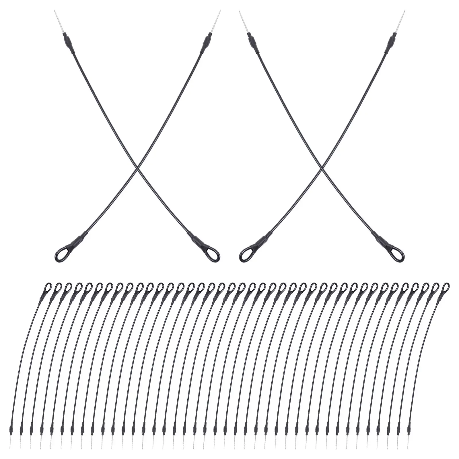 

50Pcs Steel Wire Security Lanyard Loop for Supermarket Retail Store Magnetic Hard Tags Loss Prevention Tools