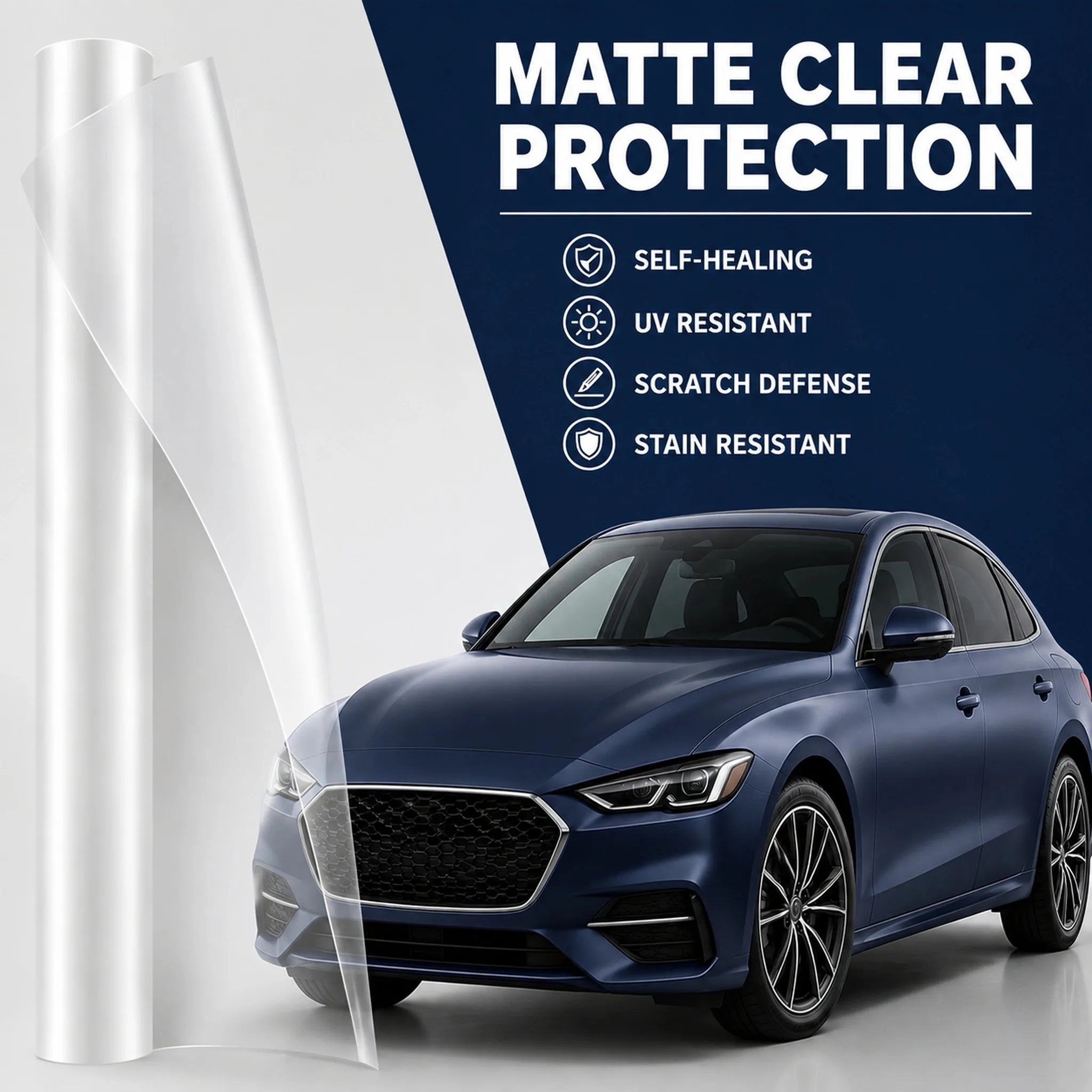 7.5mil Matte Clear TPU PPF Car Paint Protection Film Self Healing Anti-scratch Scratch Resistant Transparent Vinyl Stickers