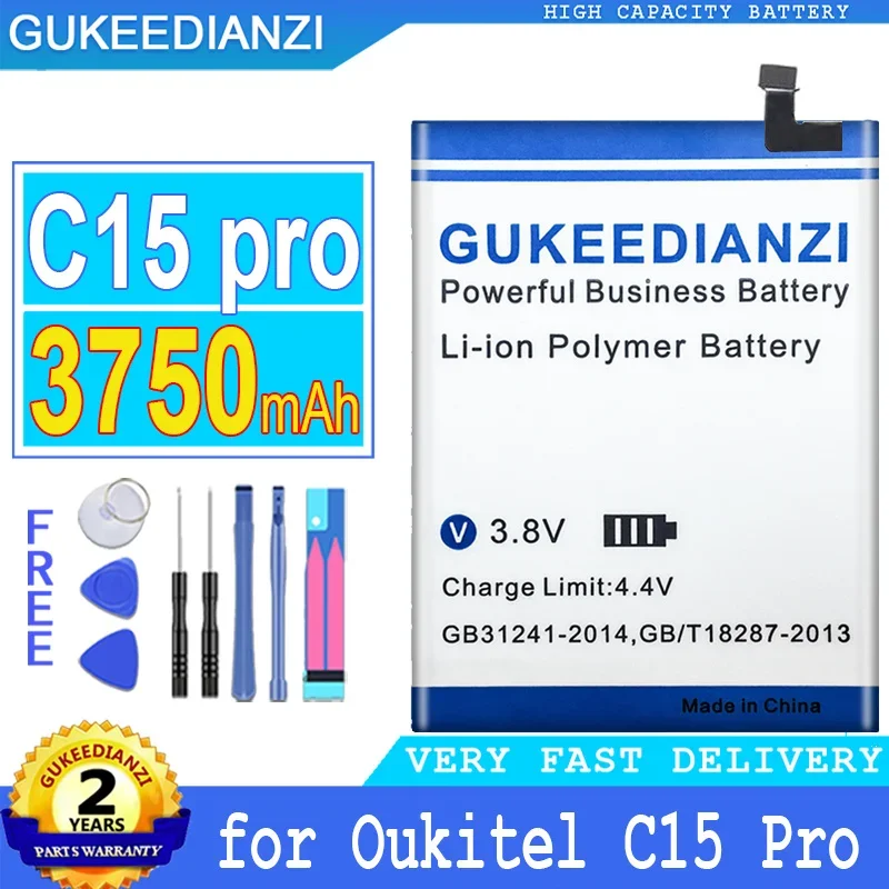 

Сменный аккумулятор GUKEEDIANZI для Oukitel, C15 Pro, 3750 мАч