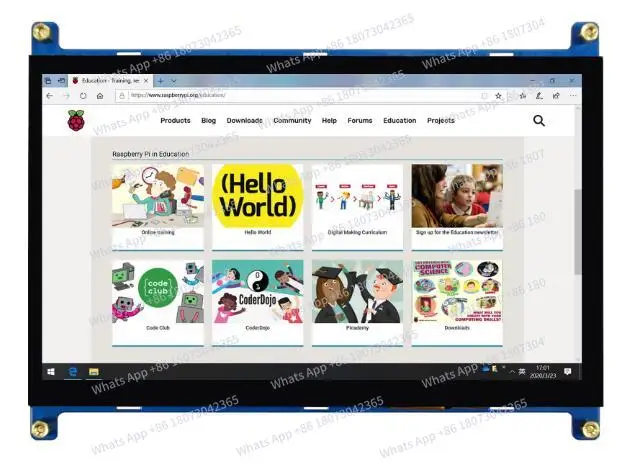 

7-дюймовый IPS/TN TFT LCD сенсорный экран с USB и платой адаптера для Win7/Win8/Win10, RPi, разрешение 1024*600, интерфейс HDMI