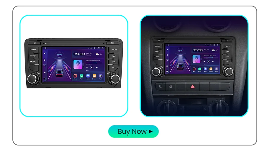 Junsun Android Auto Autoradio für Audi A3 2003 2004 2005 2006 2007 2008 2009 2010-2013 Multimedia Wireless Apple CarPlay Smart Intelligent Systems IPS Touchscreen Stereo Videoplayer 2 Din Autoradio Head Unit Navigation BT GPS 4G WIFI FM AM DSP RDS SWC – Detail 6