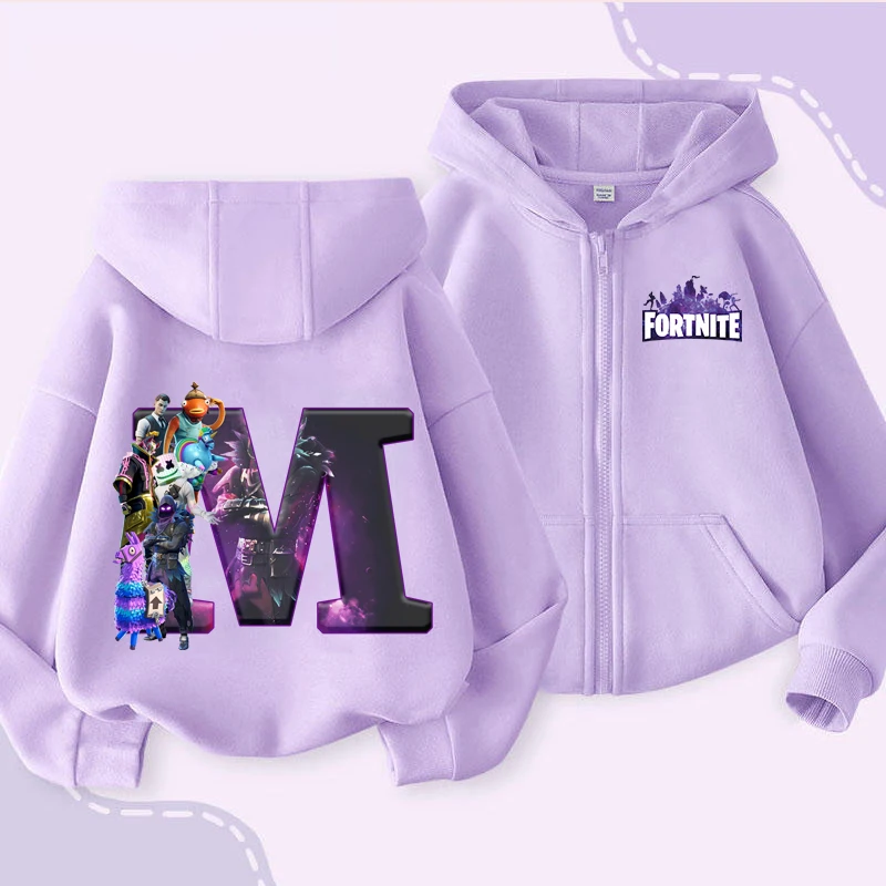 2026 Fortnites Felpe con cappuccio Abbigliamento per bambini Gioco Fortezza Notte Bambini Ragazze Ragazzi Felpa con cerniera Felpa con cappuccio Baby Casual Top