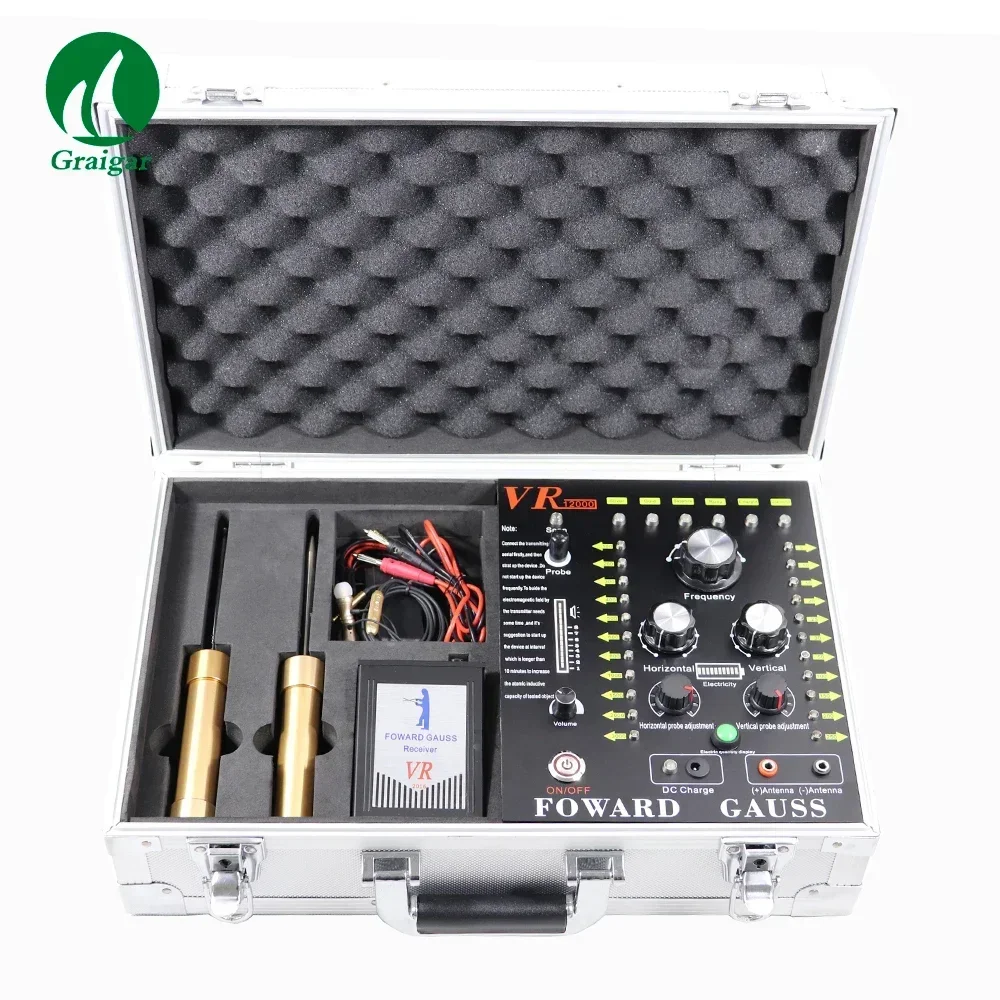 VR-12000 초음파 장거리 지하 금 및 보석 금속 탐지기 범위: 100-3000m 깊이: 5-250m VR12000