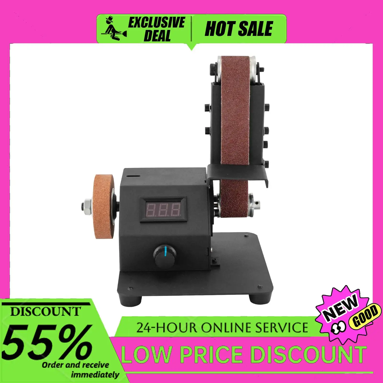 

Электрическая мини-ленточная шлифовальная машина 350 Вт, двигатель из чистой меди, 0-8500/10000 об/мин, регулируемая скорость, вилка европейского/американского стандарта для дерева/металла