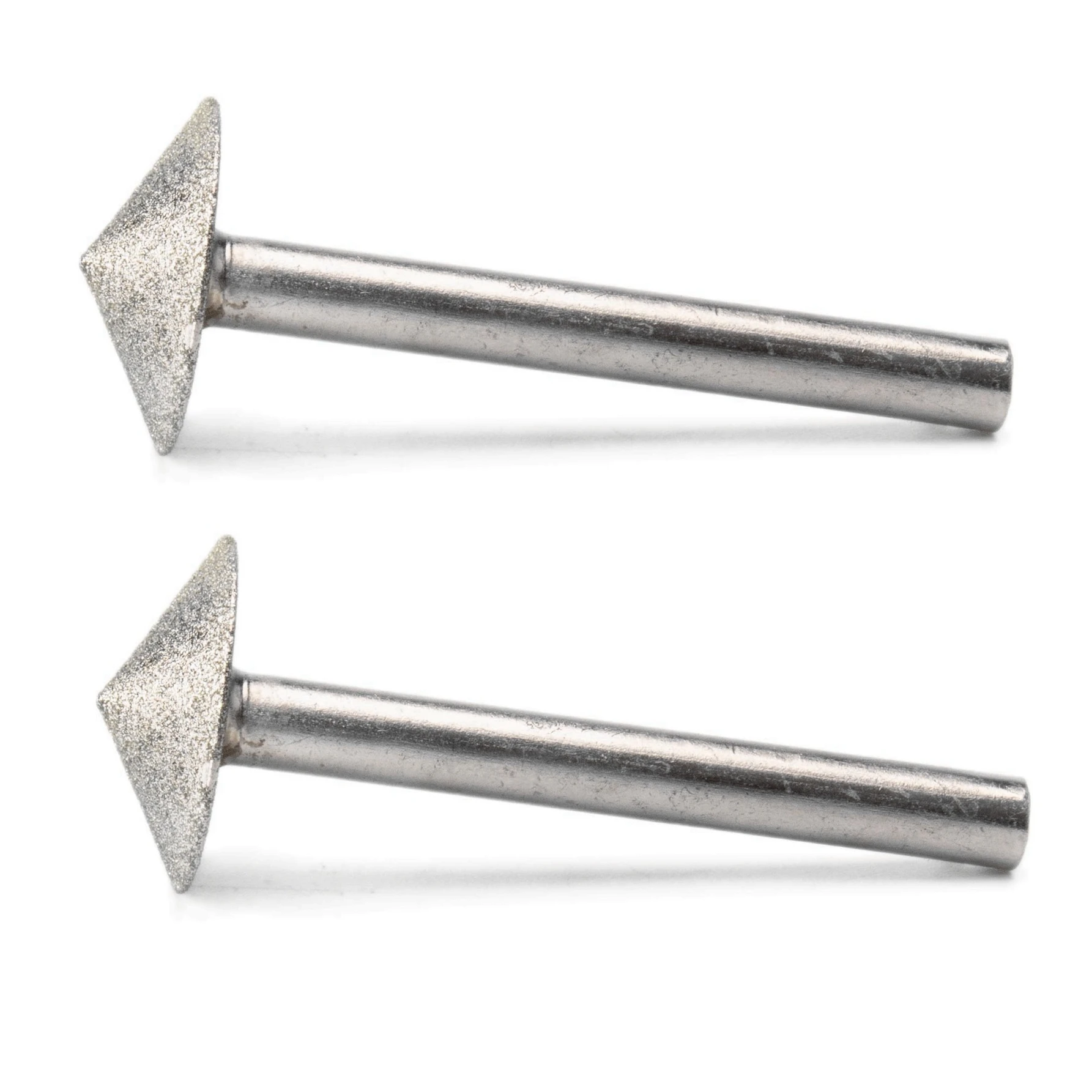2Pcs 7/8'' inch 22mm 120 Degrees TAPER Grinding Head Diamond CNC Router Bit Rotary Burrs Stone Carving Tool 180 Grit ILOVETOOL