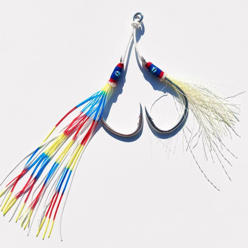 Ganchos de Asistencia con Skirt de Silicona – Juego para Jigging - imagen 3