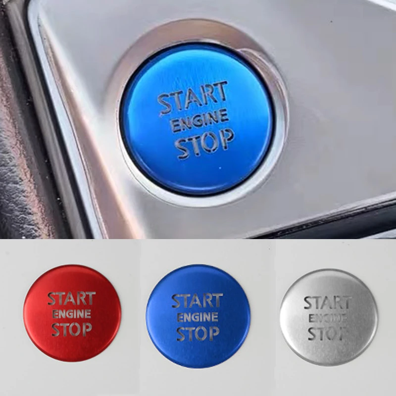 For Nissan Altima Kicks March Sentra Versa Engine Start Button Decorative Stick A Key Start Button Protection Cover Plates