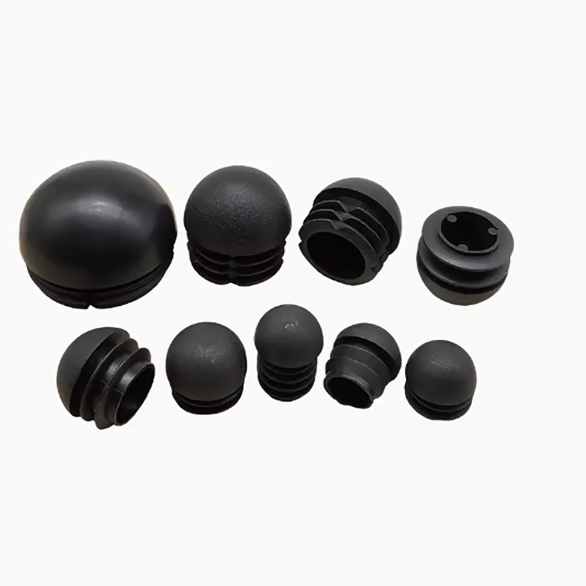 Tappo di chiusura in plastica tondo nero tappo terminale tubo inserti tappo tappo inserto tappo 13mm 16mm 19mm 20mm 22mm 25mm 28mm 30mm-76mm