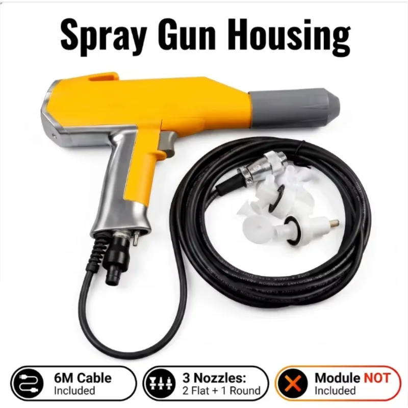 Manual Electrostatic Powder Coating Spray Gun Housing, Replacement Gun Shell for Metal Powder Spraying Equipment