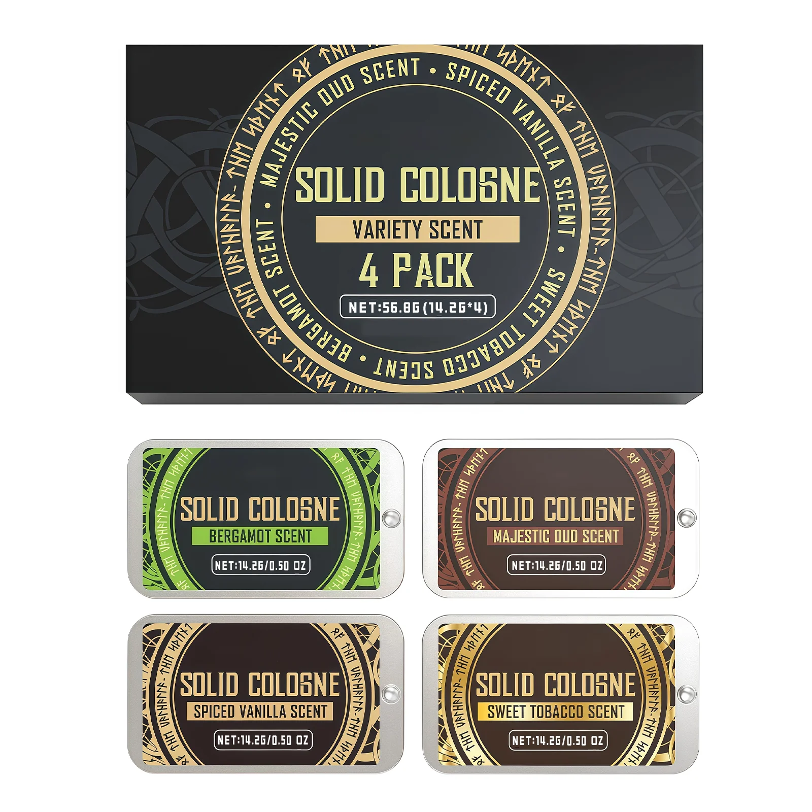 Men's solid perfume balm set, comfortable, light, and fresh, long-lasting fragrance, convenient for daily use