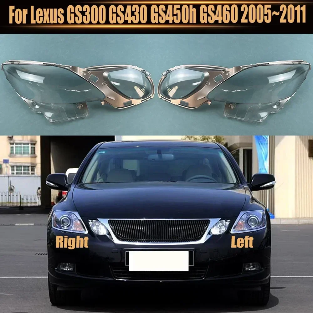 

For Lexus GS300 GS430 GS450h GS460 2005~2011 Headlamp Transparent Lampshade Shell Masks Headlight Cover Lens Plexiglass