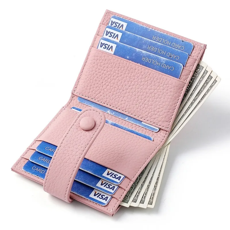 

Женские ультратонкие кошельки из натуральной кожи, многофункциональные маленькие кошельки из мягкой яловой кожи, сумка для монет, держатель для карт, зажим для денег для мужчин и женщин