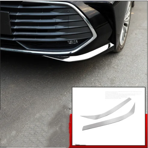 2pcs For Toyota Avalon XX50 2019 2020 Front Bumper Corner Strip Protective Cover Trim Exterior Accessories Stainless Steel