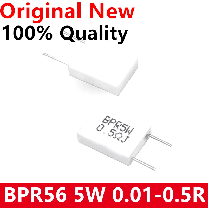 10 stücke BPR56 5W 0,001 0,1 0,15 0,22 0,25 0,33 0,5 ohm Nicht-induktive Keramik Zement Widerstand 0,1 R 0,15 R 0,22 R 0,25 R 0,33 R 0,5 R
