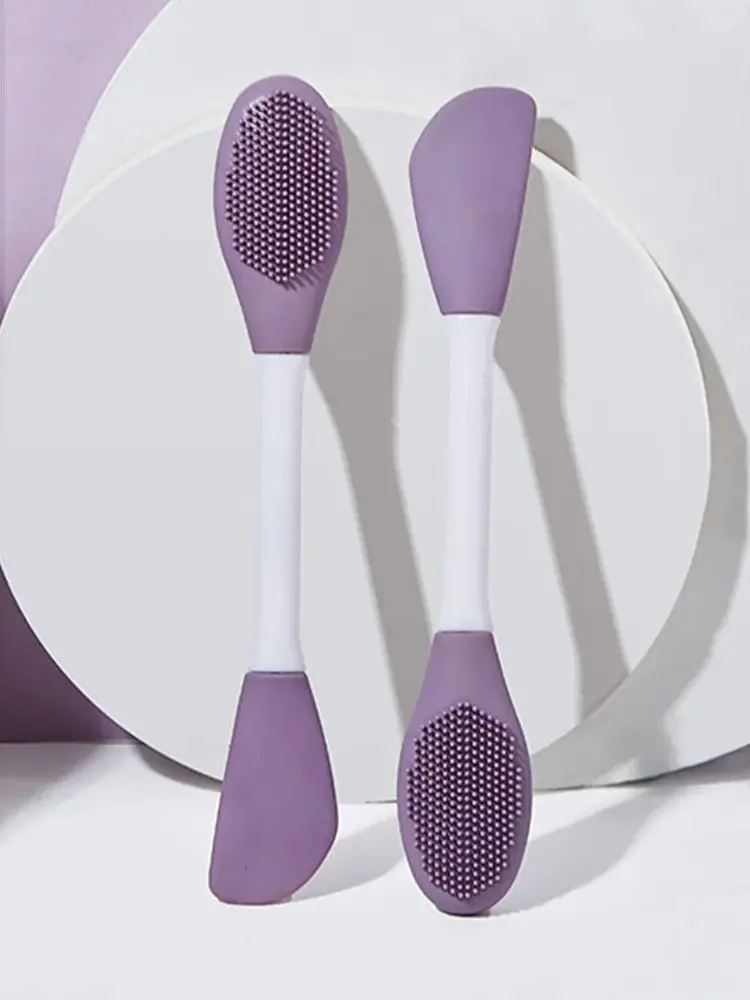 1/2 stücke Gesicht Pinsel Set Silikon Gesichtsmaske Applikator Doppel-kopf Lotion Spachtel Mitesser Gesicht Lippe Peeling Hautpflege werkzeuge