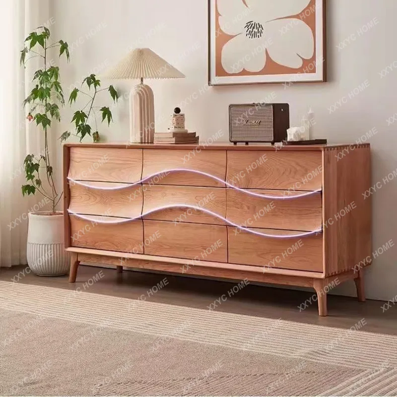 

Шкаф для хранения из массива дерева LX для спальни и гостиной, японский шкаф для хранения