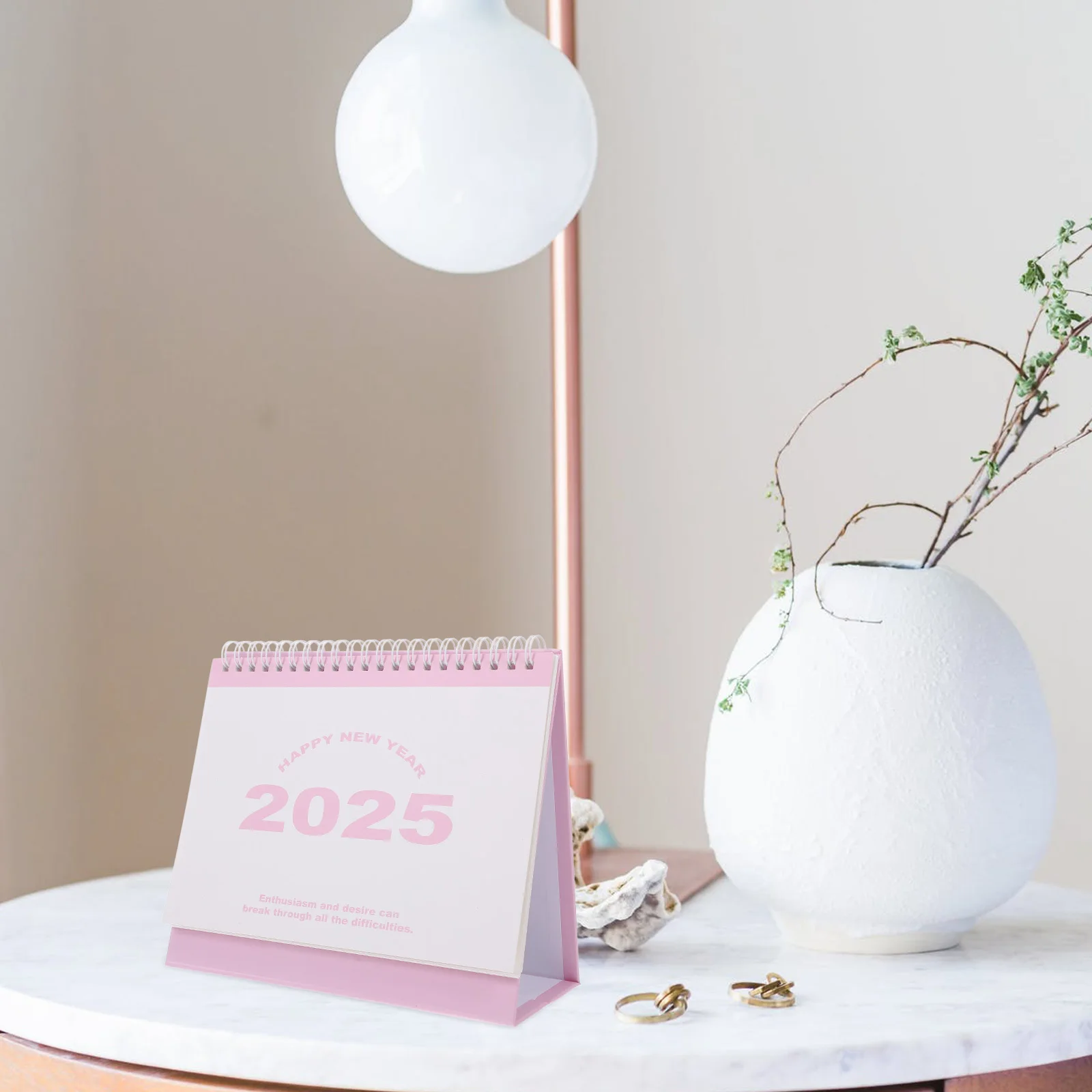 English Desk Calendar Small Foldable 2025 Standing Monthly Planner Portable Mini Calendar for Office Home Classroom