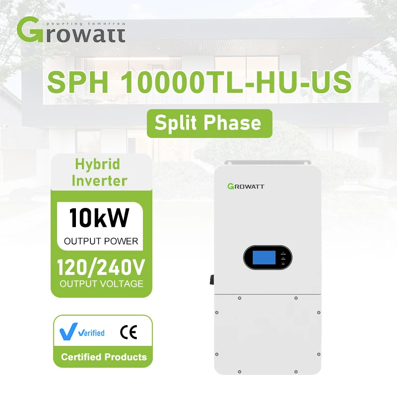 

Growatt Solar Inverters 8Kw 10Kw Split Phase Hybrid Inverter With Mppt Charge Controller