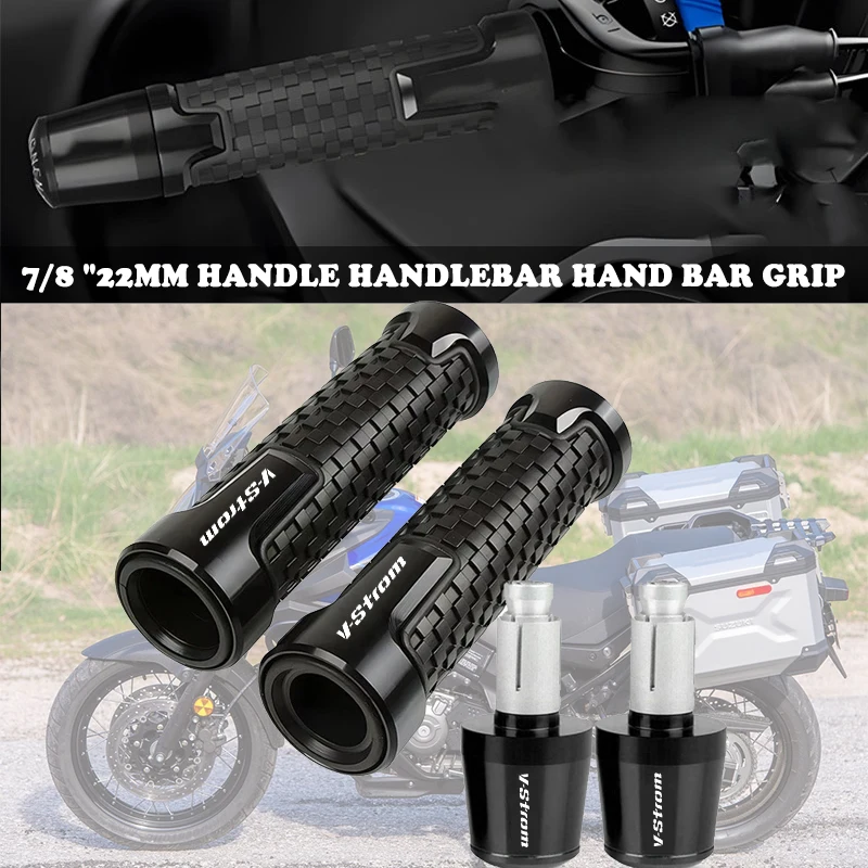 Motorcycle Handlebar Ends CNC Handle Bar Grips Cap For VStrom 650 V-Strom 650 1000 1050/xt DL250 DL650 DL1000 Accessories