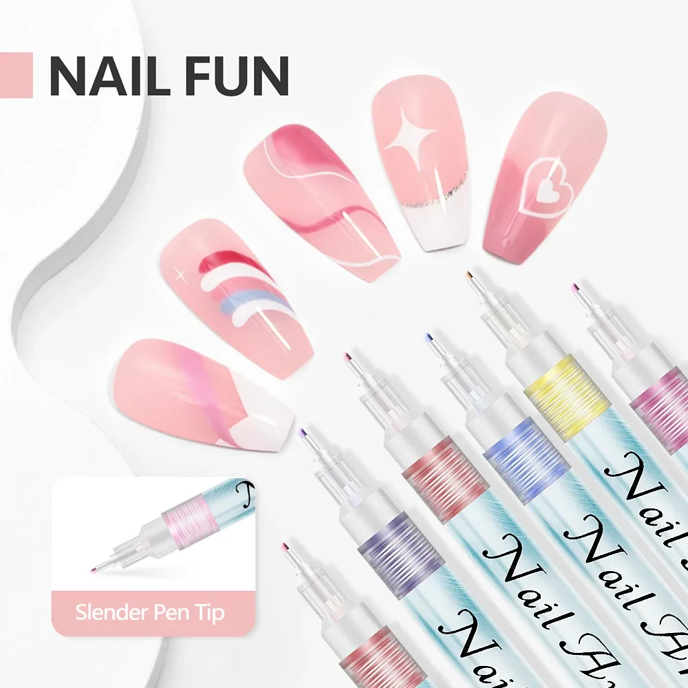 12Pcs/Set Nail Art Drawing Pen Graffiti Nail 0.7mm Acrylic Pen Waterproof Painting Liner DIY Nail Art Beauty Tool