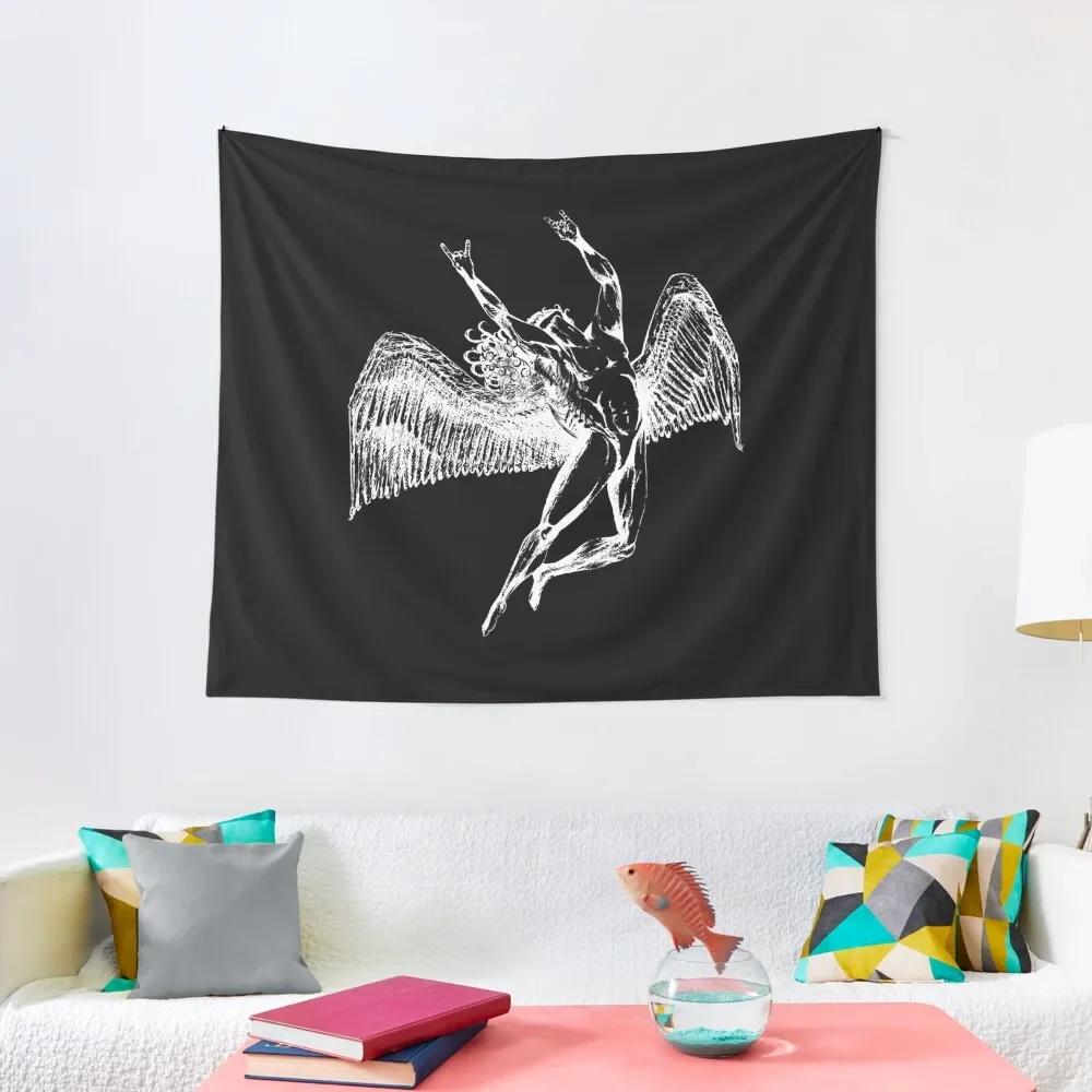 ICARUS THROWS THE HORNS - white ***FAV ICARUS GONE? SEE BELOW*** Tapestry Decor Home Home Decoration Tapestry