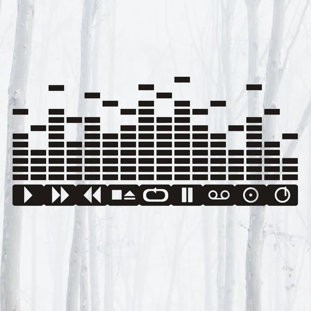 

Music Rhythm Wall Sticker 27x59cm Creative Mural Easy Apply Remove No Residue Decorative Decal for Bedroom Living Room Wall