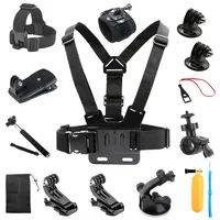 Action Camera Kit For Gopro 12 11 10 Camera Chest Strap For Insta360 X3 SJCAM Mount Head Strap Chest Strap Mount Adjustable