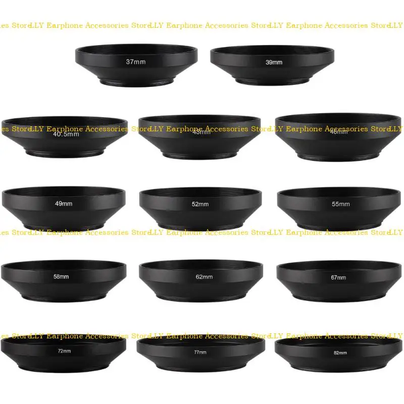 

462E Metal DSLR Camera Lens Hood For Various Lens Models Lens Shade 39mm- 82mm Enhances Photography