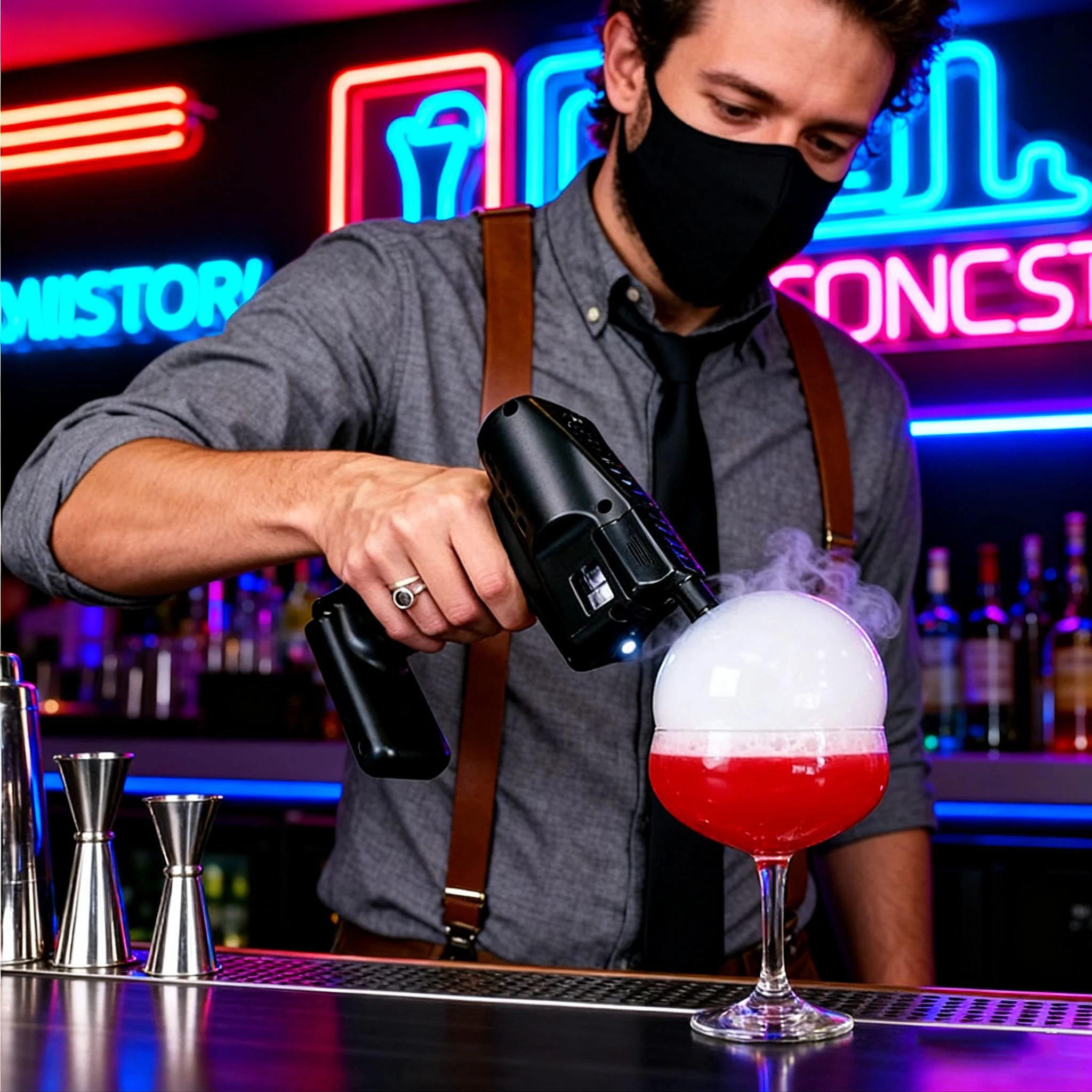Smoking Gun Kit - Professional Portable Cocktail Smoke Bubble Gun,Molecular