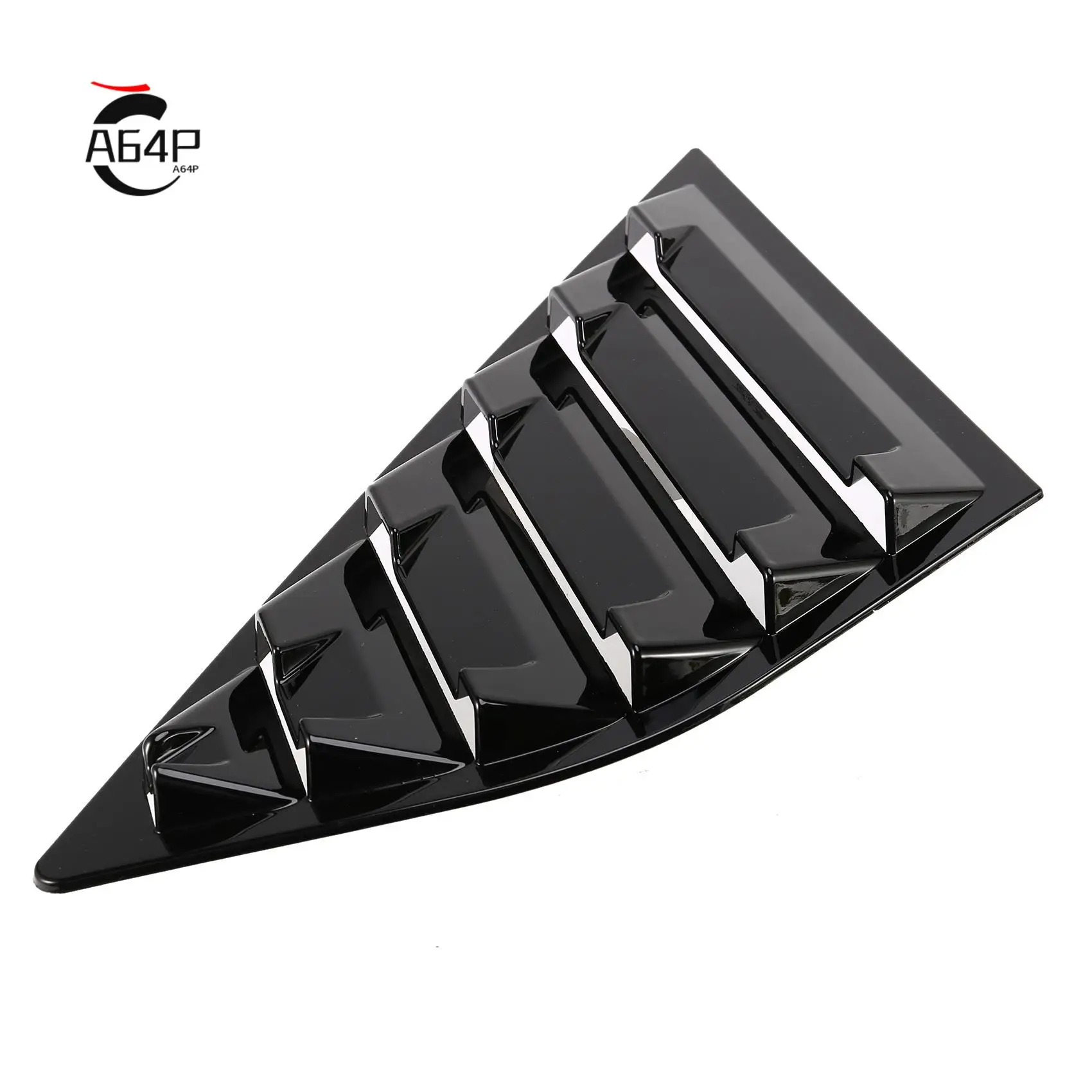 

A64P-Car Quarter Side Window Cover Louver Scoop Vent For Ford Focus ST MK3 Hatchback 2012-2018 Bright Black