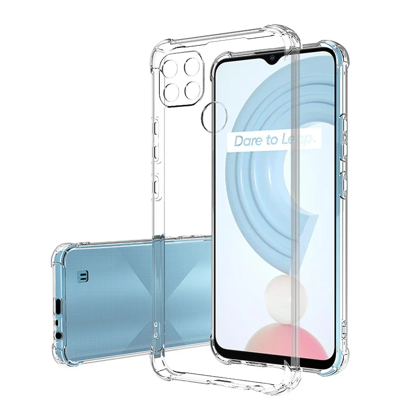 Air Bag Clear TPU Case for Oppo Realme C21Y C53 C33 C55 C21 10 11 9i 9 Prp 8i 7 8 GT A52 A72 A15 A16 C31 GT2 C25Y C20 C35