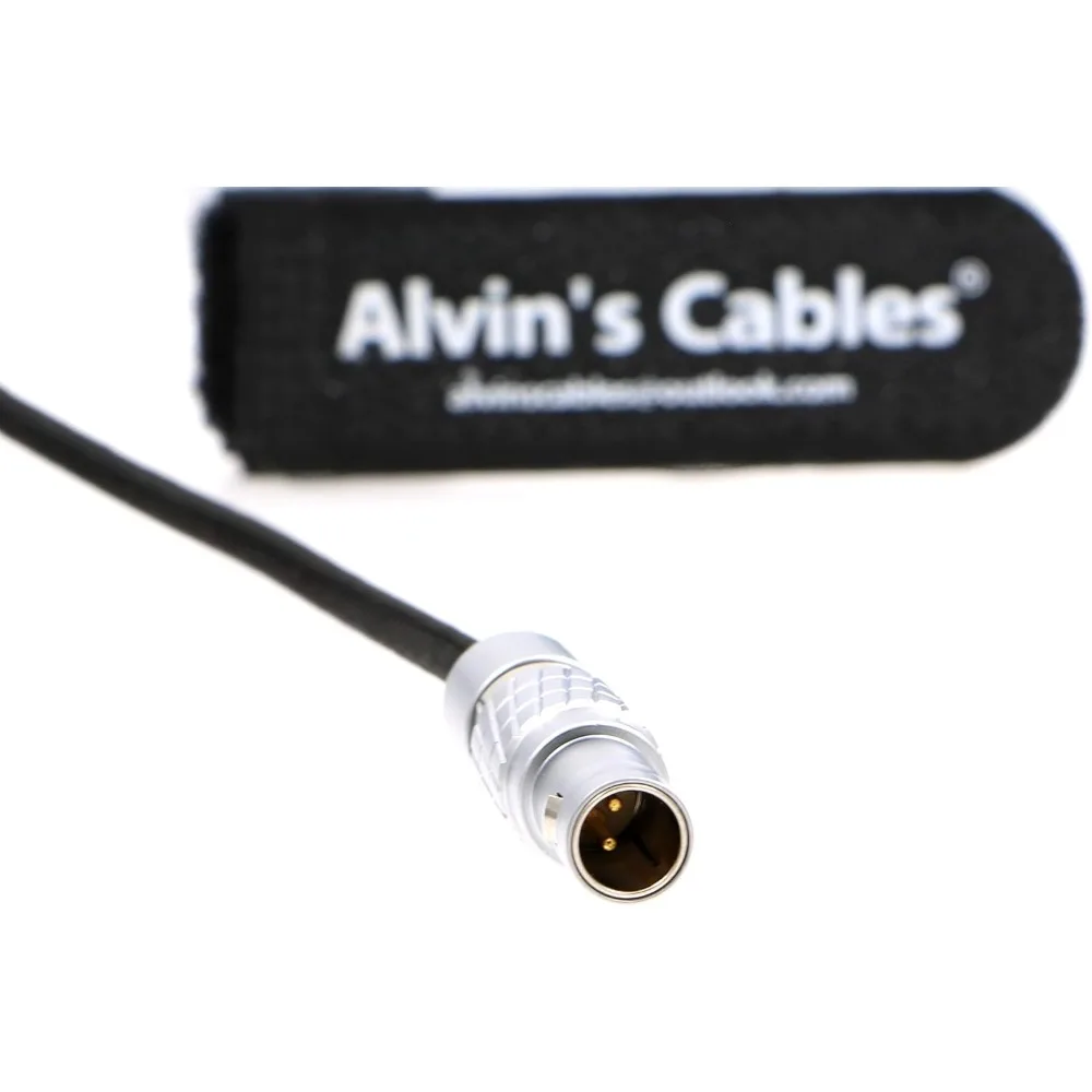 Alvin's Cables Teradek Bond ARRI Alexa Camera Power Cable 2 Pin Male to 2 Pin Male Right Angle 19.7in
