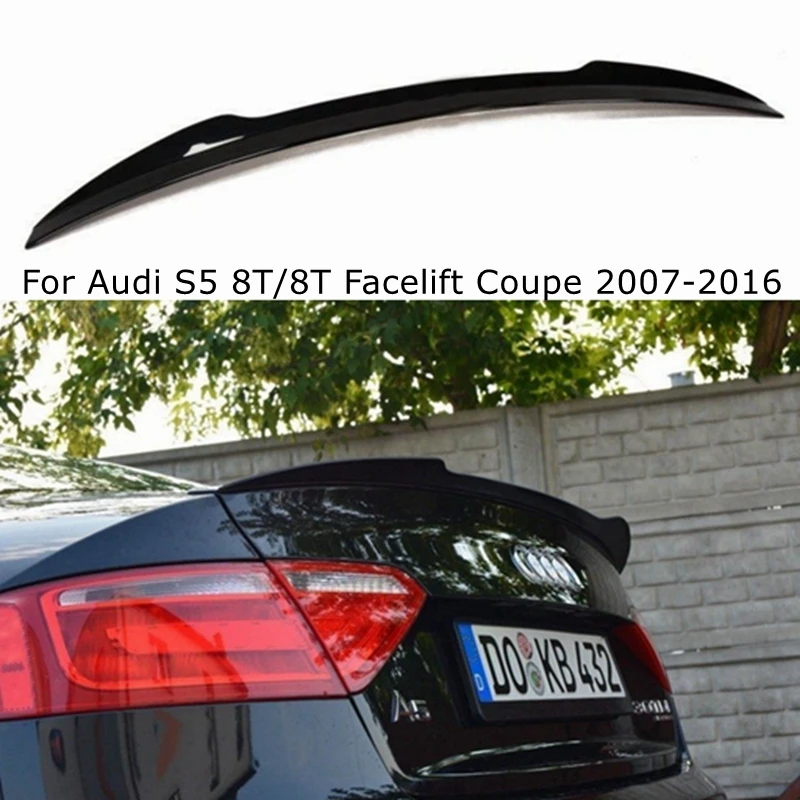 

FOR Audi A5 S5 8T/8T Facelift Coupe 2007-2016 ABS black Rear Spoiler Trunk wing