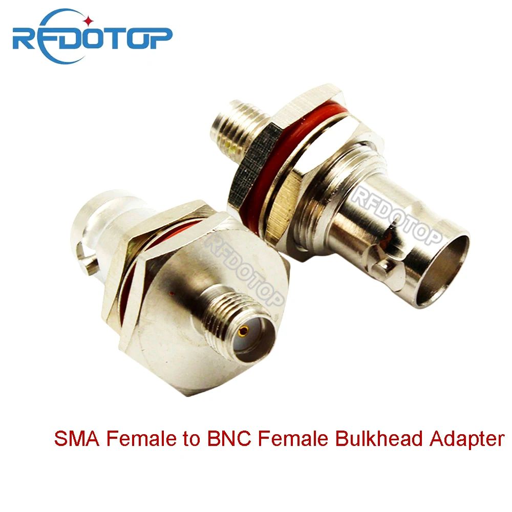 100PCS Waterproof SMA Female Jack to Q9 BNC Bulkhead Female Connector for Wifi Radio Antenna Q9 BNC-K to SMA-K RF Coax Adapter