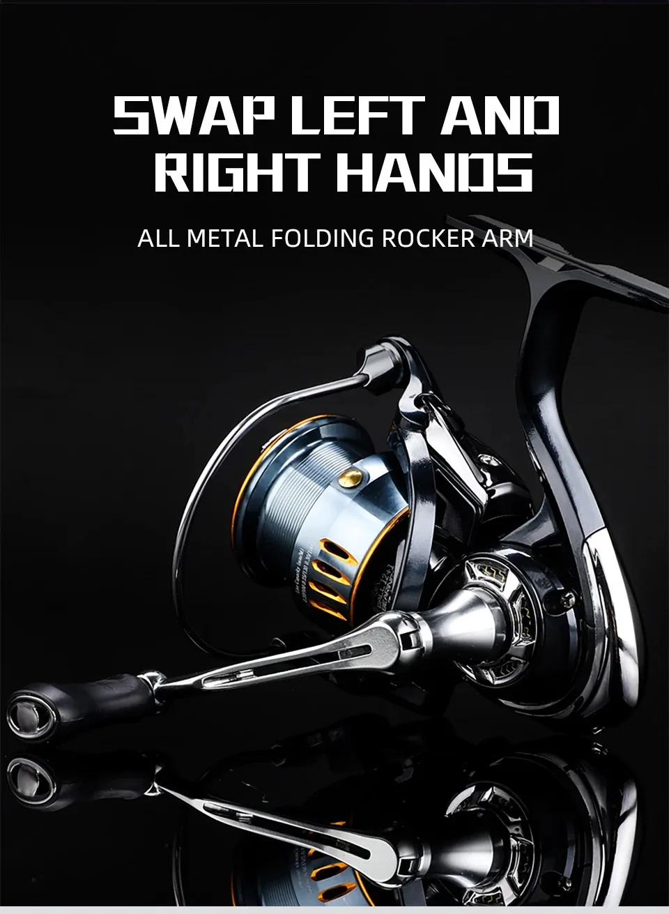 Okuma Original Nahtloses Spinnrad, Modelle 1000-2500-5000, Ausgestattet mit Stylischen Polarisierten Angelbrillen – Detail 12