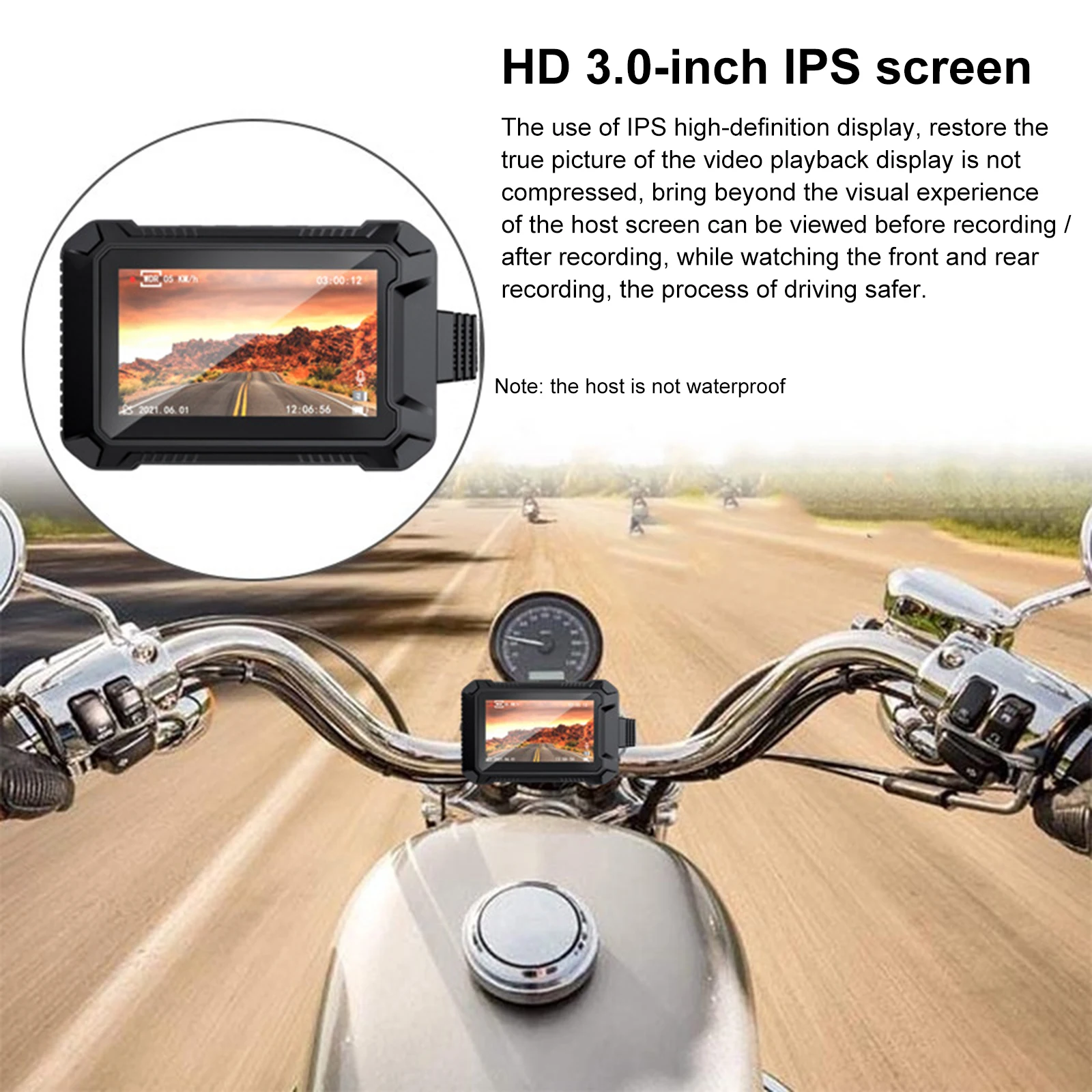 WiFi Motorcycle DVR Dash Cam 1080P Full HD Front Rear View Motorcycle Camera GPS Driving Recorder Waterproof Lens