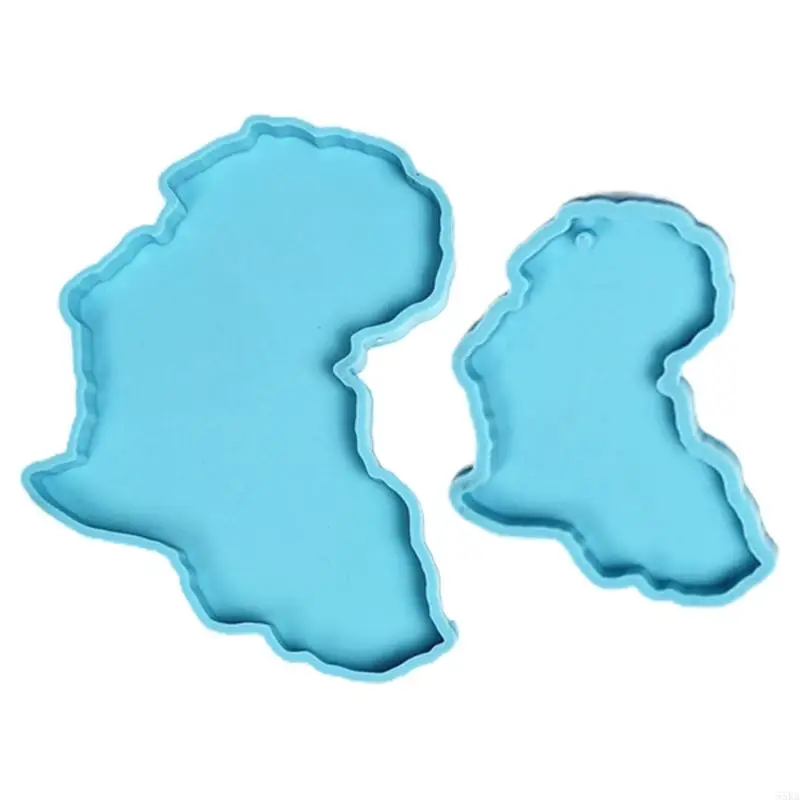 

Africa Map Crystal Mold Mug Pad Tray Resin SiliconeCasting Mold 55KA