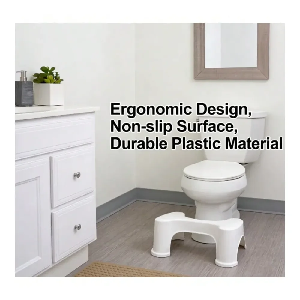 

Антимикробная двусторонняя подставка для унитаза с увеличенной опорой, нагрузка до 250 фунтов для комфортного использования в ванной комнате