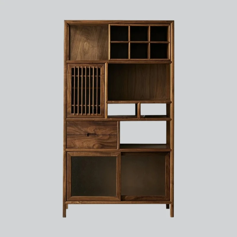 A hot sale solid wood bogu frame tea storage display Duobao Pavilion storage cabinet