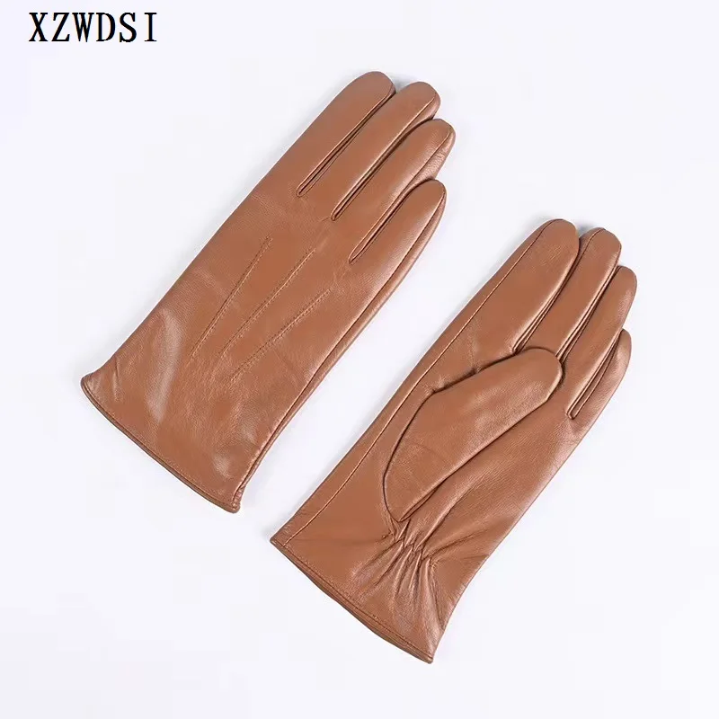 高級冬用暖かい手袋高品質本革ヴィンテージスタイル保温性のある快適なファッション手袋