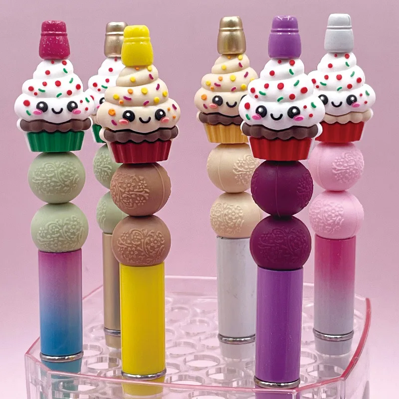 20/50Pcs 3D Silicone Beads Food Grade Cartoon Focal Beads For Jewelry Making DIY Pen KeyChain Accessories Baby Silicone Beads