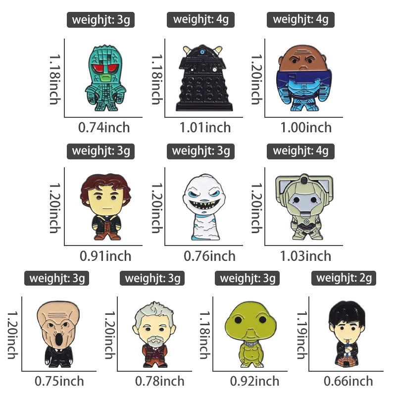 Anime Cartoon Characters Enamel Pins Custom Cute Monster Brooches Lapel Badges Punk Jewelry Gift for Friends