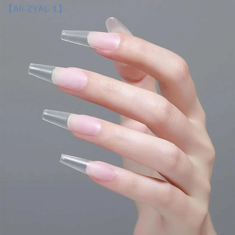 【ZYAL-1】100Pcs/box Fake Nails NO Polishing No Trace Demal Press On False Thin Nail Tips For Extension Home DIY